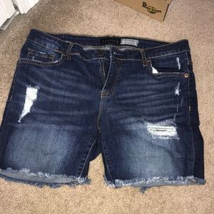aeropostale dark wash bermuda shorts